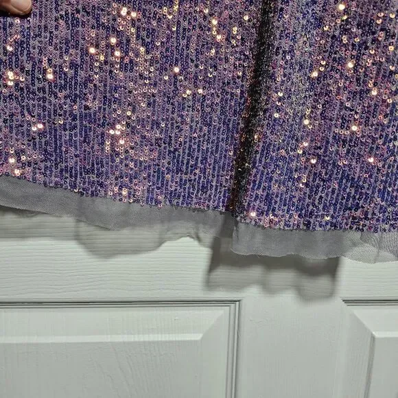 Intimately Free People Gold Rush Lilac Iridescent Mini Slip Dress Size Small - Picture 8 of 11